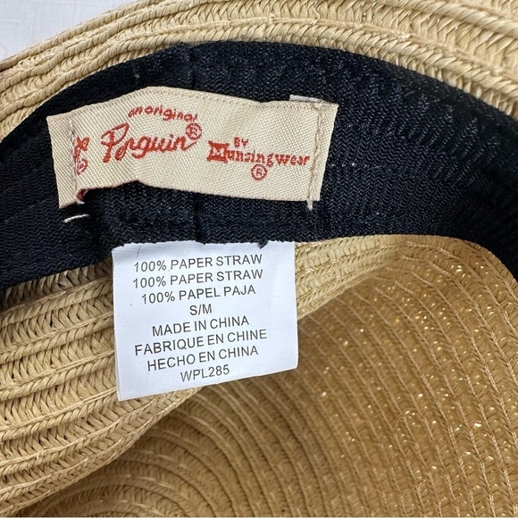 Original Penguin Size Small / Medium Straw Fedora Hat - Picture 8 of 9